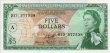 $5 di Antigua & Barbuda degli Stati Caraibici Orientali ND(1965): Fronte