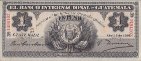 1 Peso Guatemalteco del Banco Internacional de Guatemala(5-4-1920): Fronte