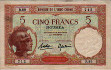 New Caledonia's 5 Francs ND(1926): Fronte