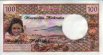 New Hebrides' 100 Francs ND(1977): Reverse