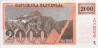 Slovenian 2,000 Tolarjev (1991): Reverse