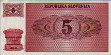 Slovenian 5 Tolarjev (1990): Front