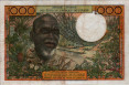 Ivorean 1,000 Francs ND(1965-77): Reverse