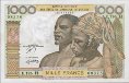 Niger's 1,000 Francs ND(1978): Front