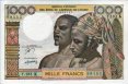 Senegalese 1,000 Francs ND(1978): Front