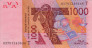 Togolese 1,000 Francs (2003): Front