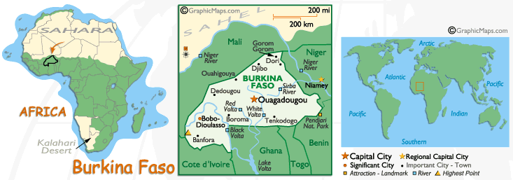 Burkina Faso's Map