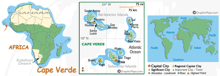 Mappa di Capo Verde