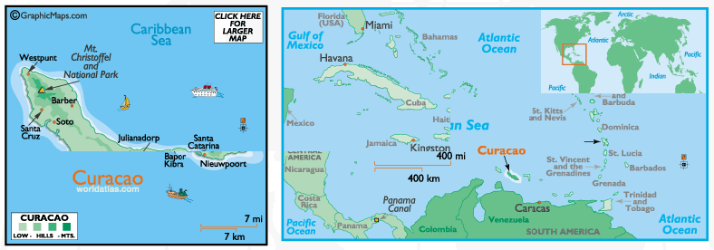 Curaçao's Map