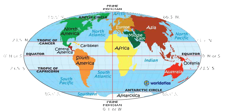 Equatorial Territories' Map