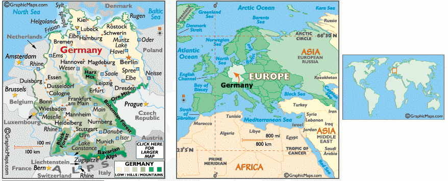 Mappa della Germania