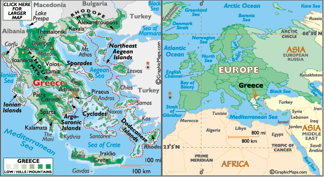 Mappa della Grecia