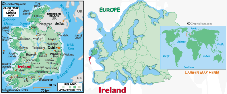 Mappa dell'Irlanda