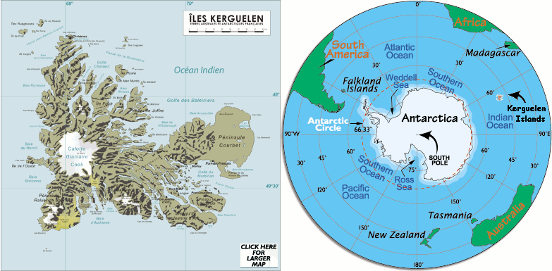 Kerguelen Islands Map