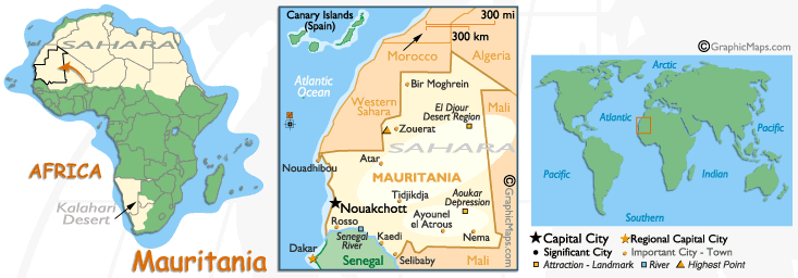 Mauritania's Map