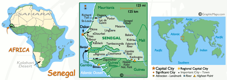 Senegal's Map