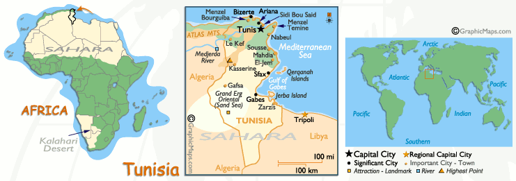 Tunisia's Map