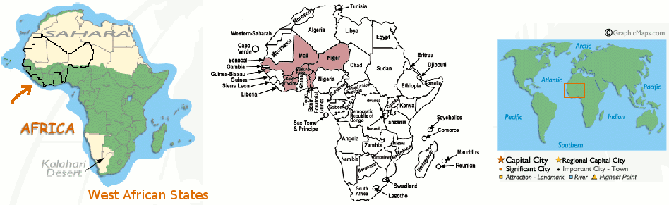 West African States' Map