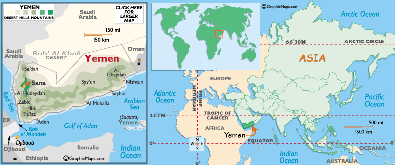 Yemen, Arab Republic's Map